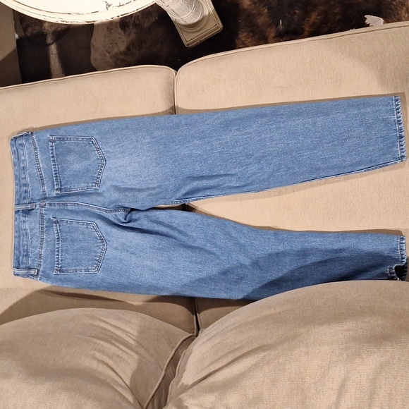 A EMPYRE Eileen Mom Jeans with checker print on the side. - Picture 3 of 4